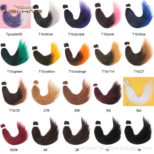Aisi Hair Best Selling Wholesale Solid Color Jumbo Easy Fiber Pre Stretched For Women Synthetic Crochet Braiding Hair Extensions